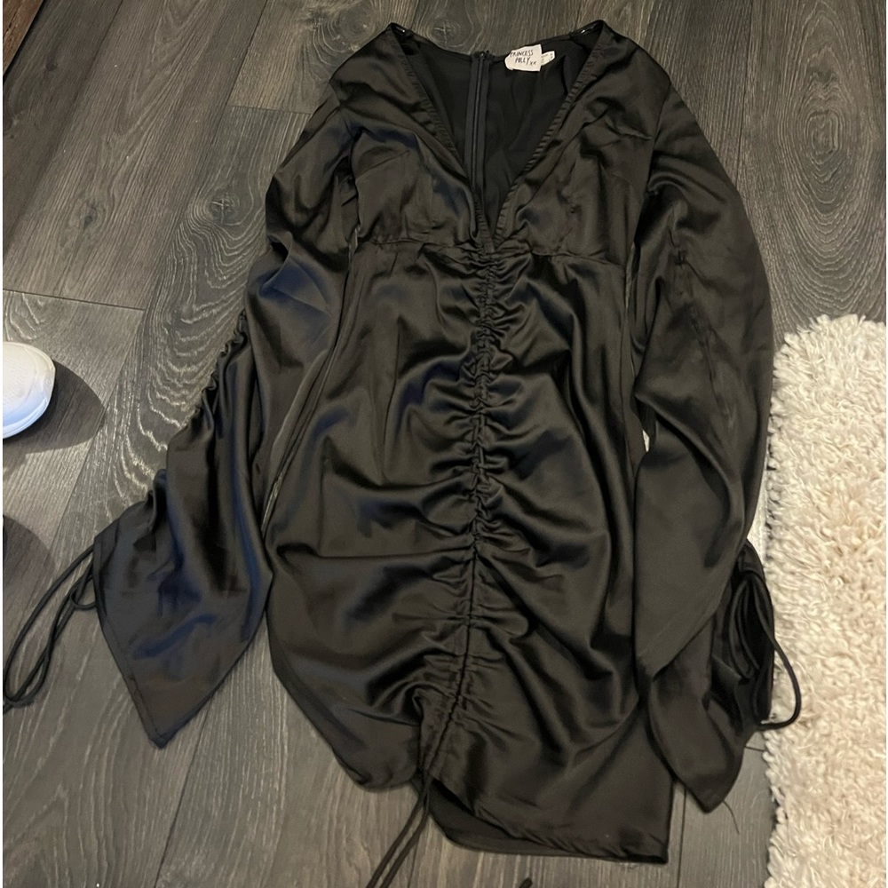 Princess Polly Black Low V- Neck Dress